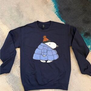 Navy Blue Snoopy Crewneck Sweatshirt